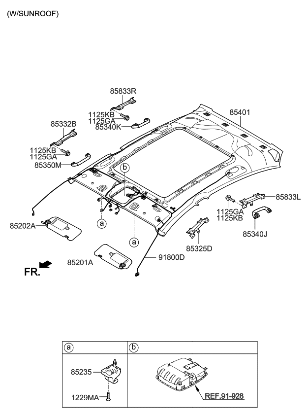 Kia 853403T200TPT Handle Assembly-Roof Assist