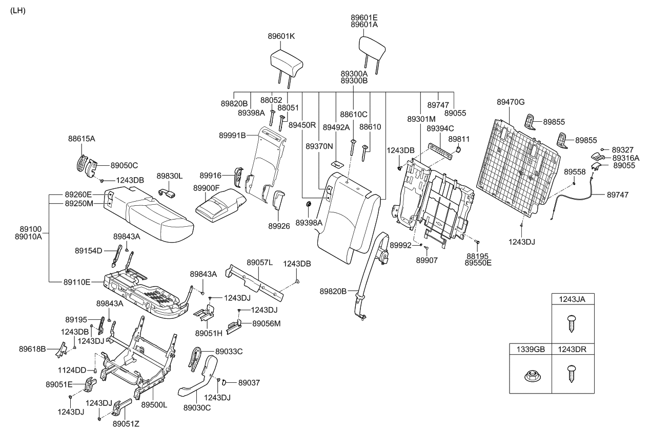 Kia 893902J100H9 Board Assembly-2ND Back