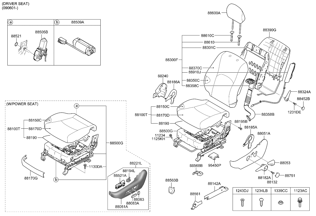 Kia 883102J000 Frame Assembly-Front Seat B