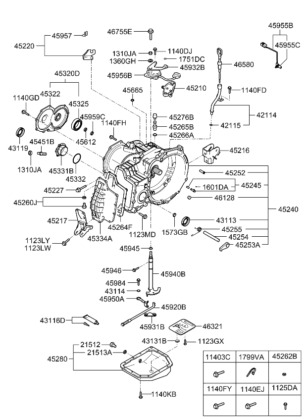 Kia 4525522000 Spring-Parking Pawl