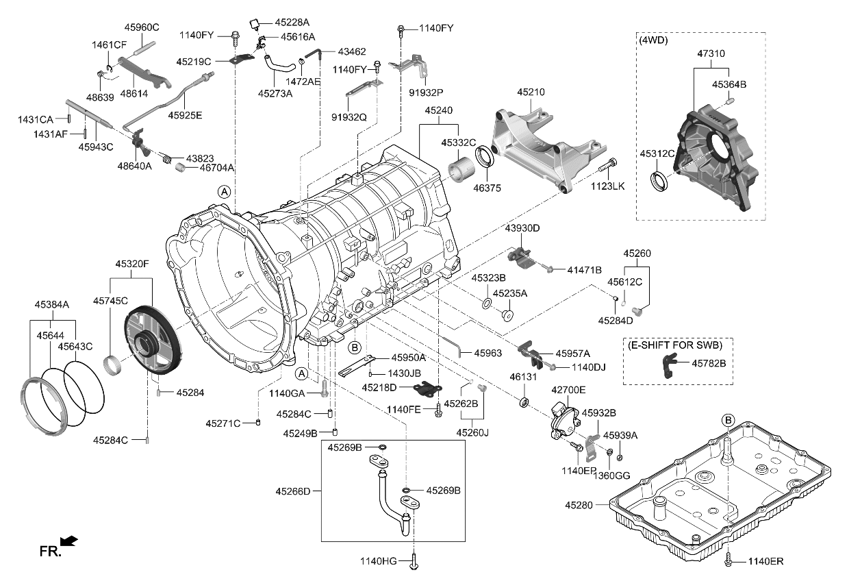 Kia 459704J010 Bracket Assembly-Parking
