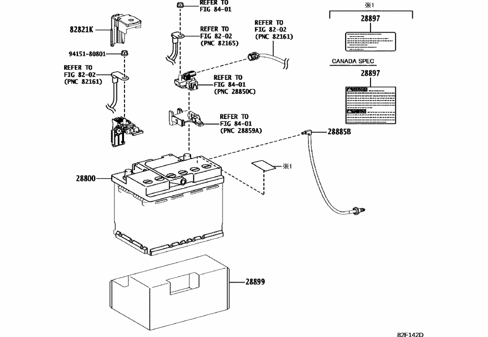 Lexus 28800-25050 BATTERY