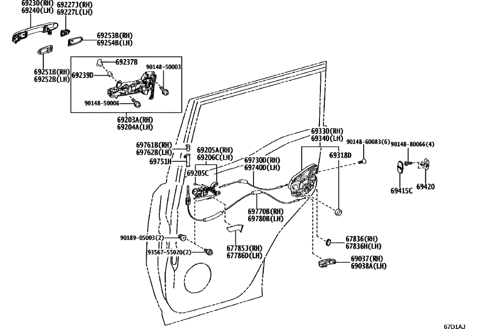 Lexus 67786-60080-C0 COVER, RR DOOR TRIM