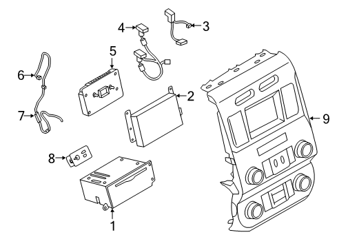 Ford JL3Z-10D885-SA Display System