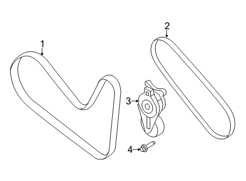 Ford BT4Z-8620-A Power Steering Belt