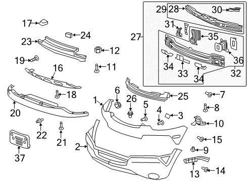 GM 19167586 Front Bumper-Cover Lower