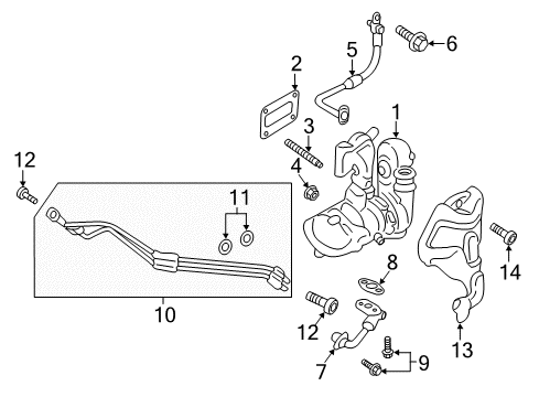 Ford F1FZ-6K682-D Turbocharger