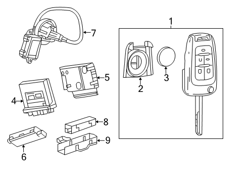 GM 13502549 Antenna Asm-Ignition Lock Key Transmitter