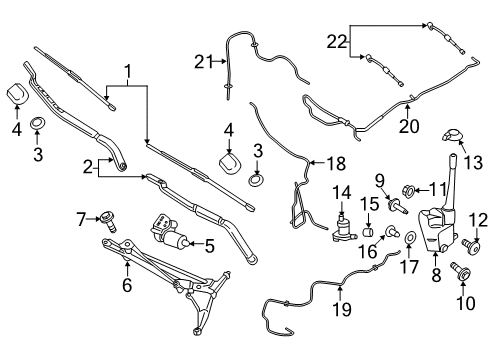 Ford FA1Z-17A605-D Hose - Windshield Washer