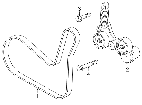 GM 12663047 Serpentine Tensioner