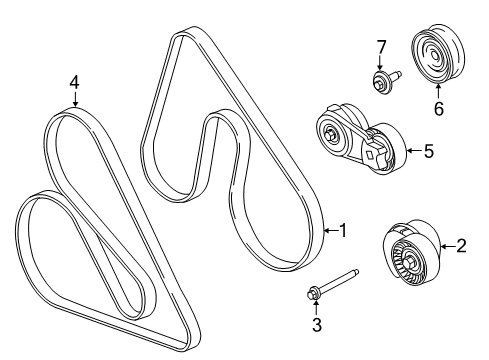 Ford BL3Z-6A228-B Serpentine Tensioner