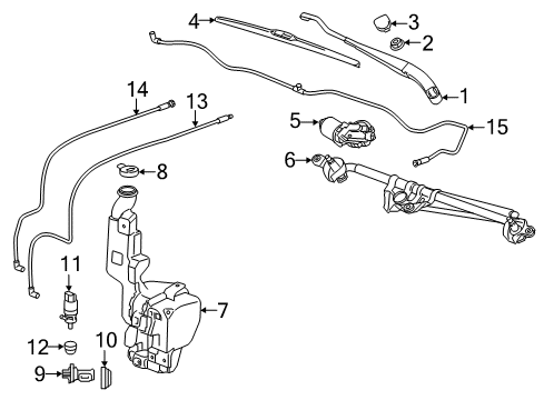 GM 23353390 Front Washer Pump