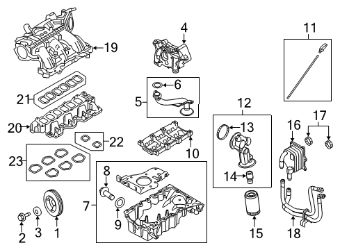 Ford BL3Z-6A642-D Oil Cooler Assembly