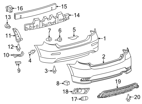 Toyota 52581-02020 Bumper Cover Protector