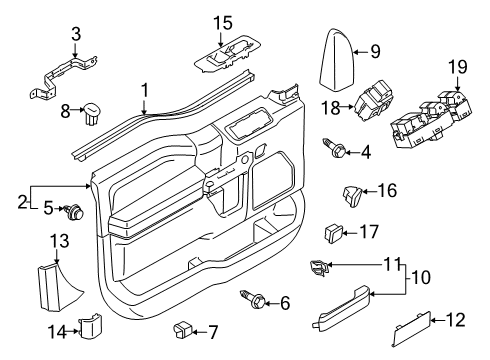 Ford HC3Z-1822643-BA Armrest Cover