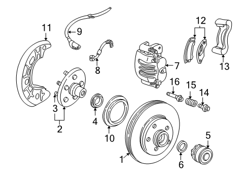 Ford F87Z-2K004-AA Brake Disc Splash Shield