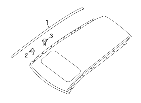 2015 Nissan Pathfinder Exterior Trim - Roof Moulding Assy-Roof Side, LH Diagram for 73853-9PA0A