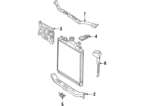 2000 Chevrolet Metro Radiator Support Member, Hood Lock (On Esn) Diagram for 91173839