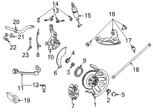 1997 Ford Explorer Front Brakes Lower Control Arm Diagram for 7L5Z-3079-A