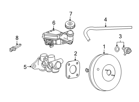 2017 Jeep Compass Hydraulic System Booster-Power Brake Diagram for 68386870AB