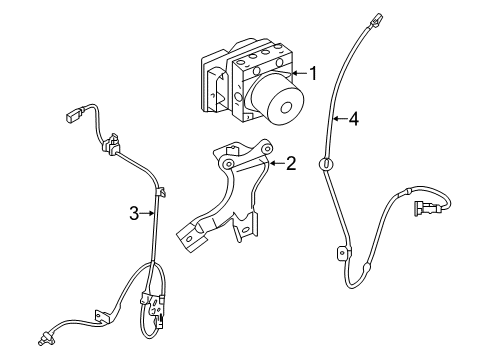 2015 Kia Soul ABS Components Bracket-Hydraulic Module Diagram for 58960B2500