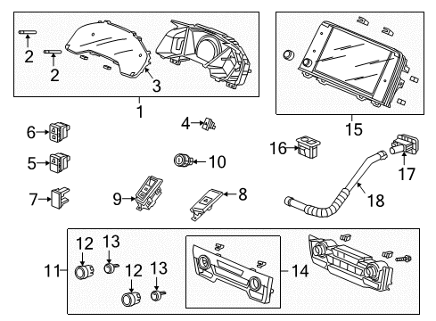 2019 Honda CR-V Switches Switch Assembly, Lighting & Turn Signal Diagram for 35255-TVA-A11