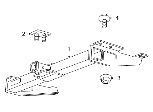 2019 GMC Savana 2500 Trailer Hitch Components Trailer Hitch Diagram for 84013199