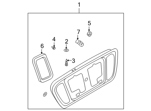 2002 Nissan Sentra Bulbs Backup Lamp Assy Diagram for B6540-5M001