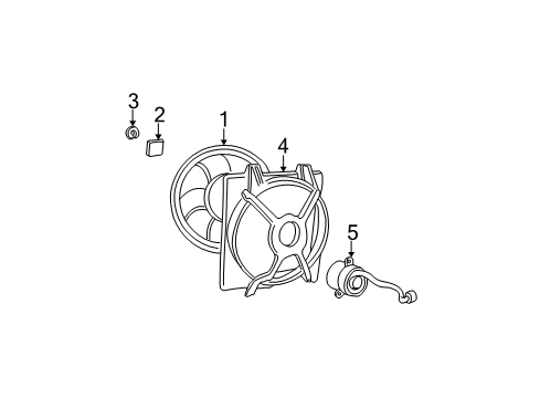 2001 Hyundai Accent Cooling System, Radiator, Water Pump, Cooling Fan SHROUD-Radiator Diagram for 25350-25000