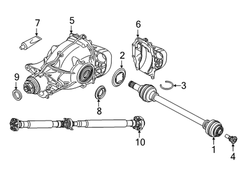 2022 BMW X3 Axle & Differential - Rear Drive Shaft Diagram for 26108692917