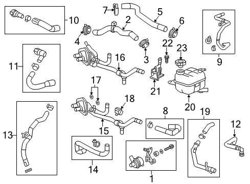 2018 Cadillac CT6 Hoses, Lines & Pipes Pipe Assembly Diagram for 22979139