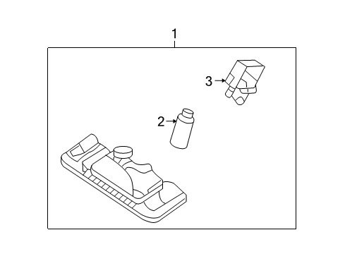 2007 Kia Optima Bulbs Lamp Assembly-License Plate Diagram for 925012G000