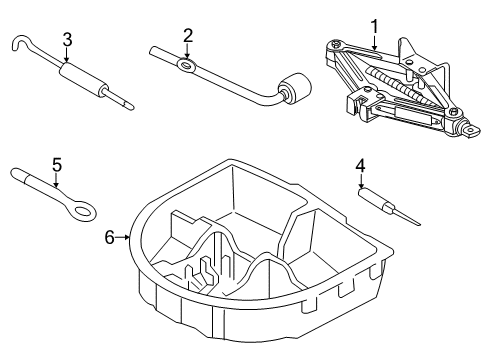 2013 Hyundai Elantra Jack & Components Jack Assembly Diagram for 09110-3X000