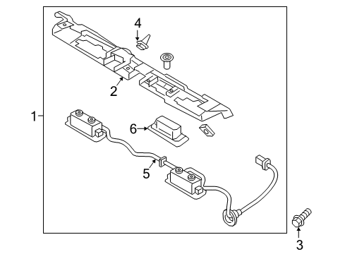 2016 Kia K900 License Lamps Lamp Assembly-License Plate Diagram for 925003T500