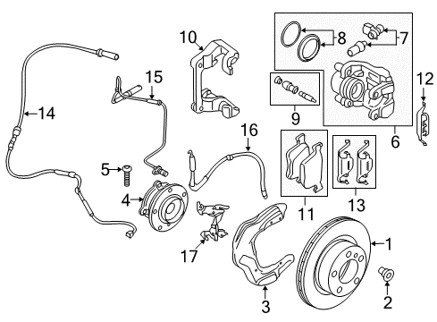 2016 BMW 428i Gran Coupe Anti-Lock Brakes Holder, Brake Hose, Front Left Diagram for 34306792255