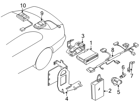 1997 BMW 528i Electrical Components Blower Unit Diagram for 12901745181