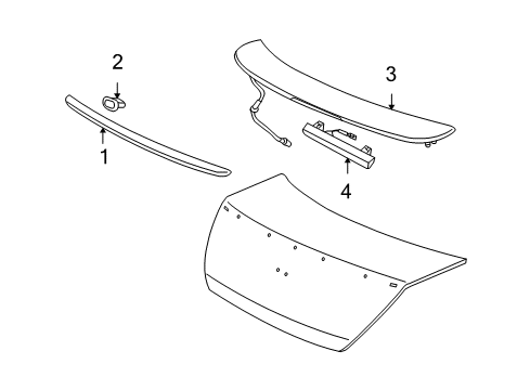 2010 Honda Accord Trunk Lid - Spoiler Lamp Assy., Stop Diagram for 08F13-S30-0M110