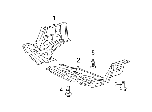 2010 Toyota Yaris Splash Shields Under Cover Diagram for 51442-52110