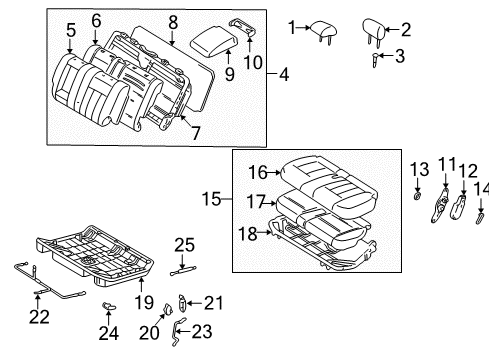 1999 Lexus LX470 Rear Seat Components Stay Sub-Assy, Seat Leg, NO.2 Diagram for 79094-60050