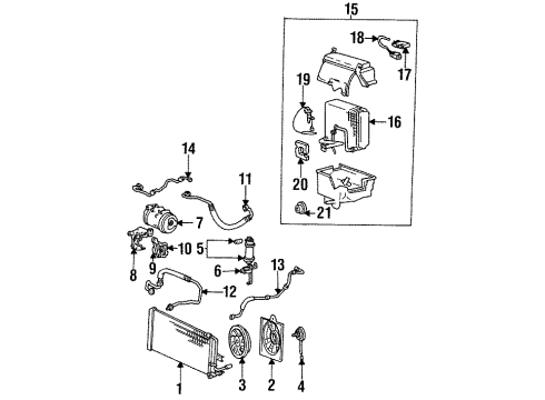 1992 Hyundai Elantra Air Conditioner Bracket-Compressor Mounting Diagram for 97703-28100