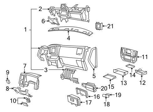 2008 Dodge Ram 2500 Instrument Panel Nut-Plastic Snap-In Diagram for 6504485AB
