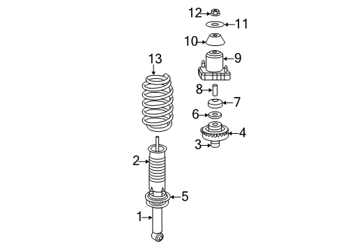 2014 Chrysler 200 Shocks & Components - Rear Rear Coil Spring Diagram for 5168670AB