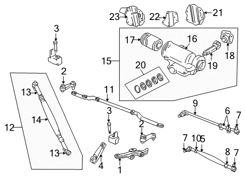 2000 Dodge Ram 1500 Van Steering Column & Wheel, Steering Gear & Linkage, Housing & Components, Shaft & Internal Components, Shroud, Switches & Levers Gear-Power Steering Diagram for R2039231AD