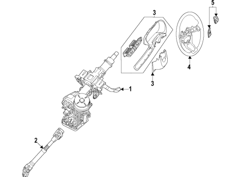 2021 Kia Seltos Steering Column & Wheel, Steering Gear & Linkage JOINT ASSY-STRG Diagram for 56400Q5001