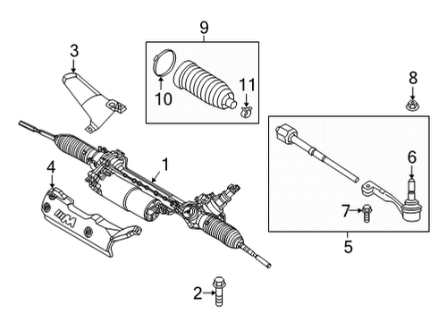 2022 BMW M4 Steering Gear & Linkage Hose Clamp Diagram for 32106871897