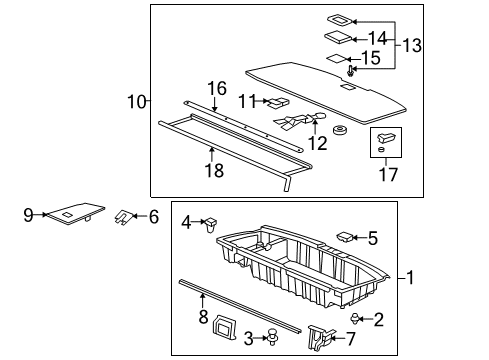 2011 Honda Pilot Interior Trim - Rear Body Cap Assy., L. End Diagram for 84578-SZA-A02