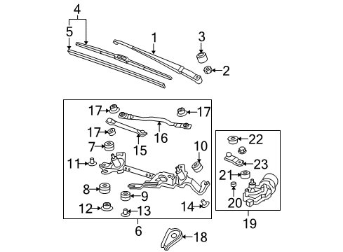 2012 Honda Fit Wiper & Washer Components Rubber, Blade (350MM) Diagram for 76632-SMA-004