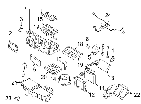 2007 Ford Fusion Switches & Sensors Wire Harness Diagram for 7E5Z-19D887-AA