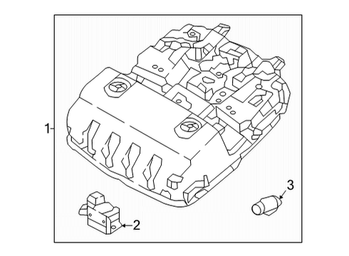 2022 Hyundai Santa Cruz Overhead Console MIC-HANDS FREE, RH Diagram for 96576-G8300