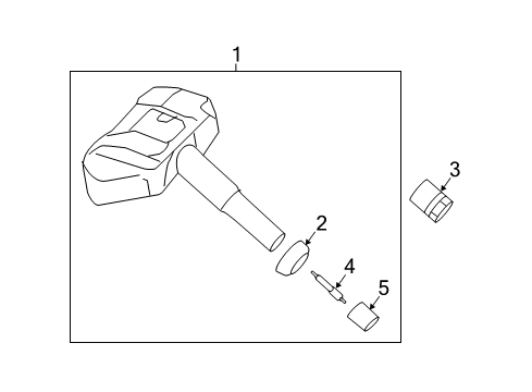 2020 Infiniti Q60 Tire Pressure Monitoring GROM Kit-Tire Pressure Monitor Sensor Diagram for 40708-3VA0A